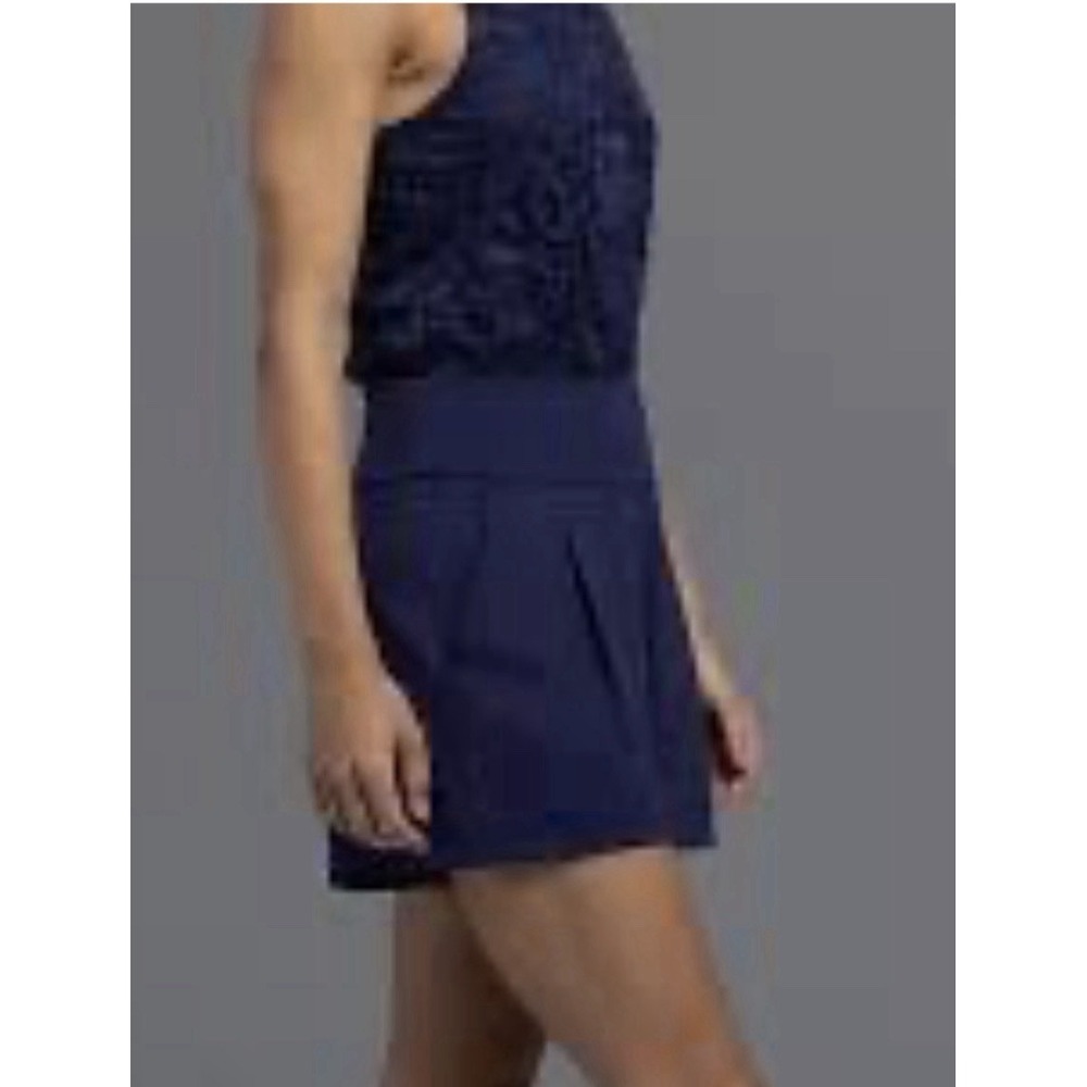 Greyson Clothiers Women Size Large Lyra Side Zip 4 Pkt Shorts Midnight Sky Blue
